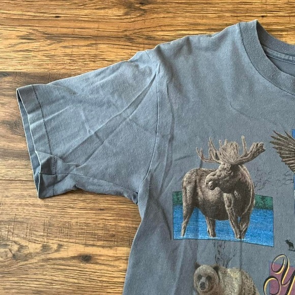 Yellowstone National Park Vintage Graphic Tee 90s Streetwear Womens Medium - Picture 3 of 7